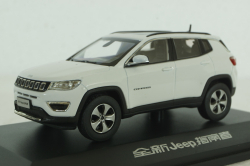 Jeep Compass 2018, white, dealer edition, Paudi 1:43