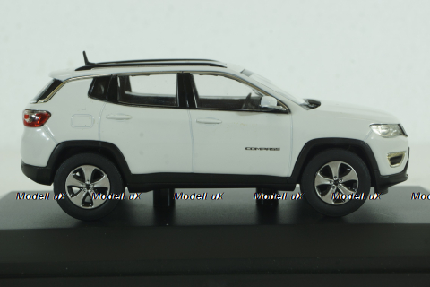 Jeep Compass 2018, white, dealer edition, Paudi 1:43