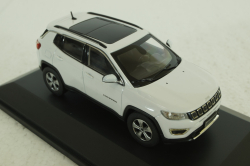 Jeep Compass 2018, white, dealer edition, Paudi 1:43