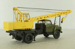 КС-1562Б(53) автокран на шасси Газ-53 1980, хаки/оранжевый, Автоистория 1:43
