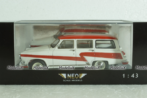 Газ-М22 Волга, Аэрофлот 1965, белый,  NEO 1:43