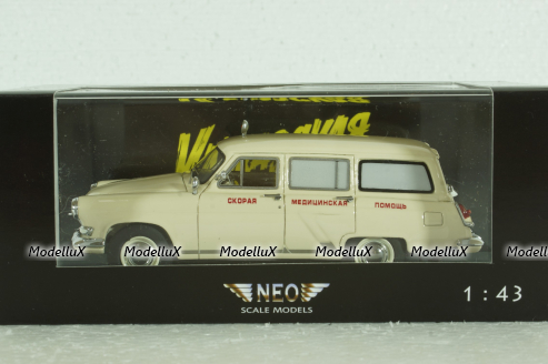 Газ-22Б Волга, Скорая помощь 1966, из к/ф Кавказская пленница, 43813, NEO 1:43