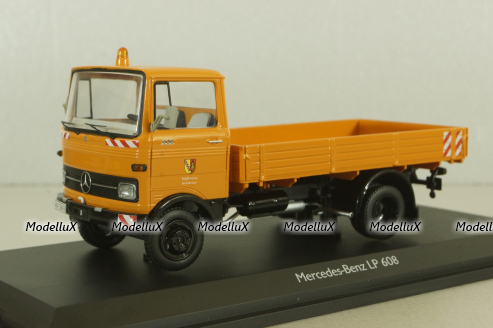 Mercedes LP 608 truck, orange, 03526, Schuco 1:43