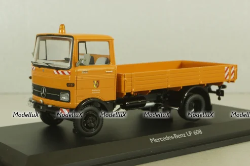 Mercedes LP 608 truck, orange, 03526, Schuco 1:43