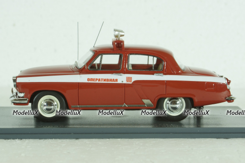 Газ-21Л Волга, управление пожарной охраны (УПО) 1970, красный, 49511, NEO 1:43