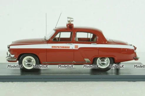 Газ-21Л Волга, управление пожарной охраны (УПО) 1970, красный, 49511, NEO 1:43