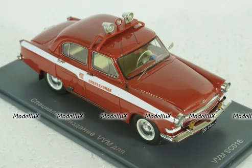 Газ-21Л Волга, управление пожарной охраны (УПО) 1970, красный, 49511, NEO 1:43