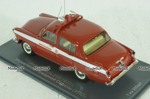 Газ-21Л Волга, управление пожарной охраны (УПО) 1970, красный, 49511, NEO 1:43