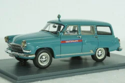 Газ-22М Волга, милиция 1964, бирюзовый, NEO 1:43
