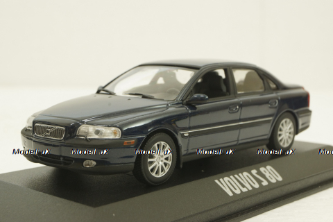 Volvo S80, blue metallic, 433171904, Minichamps 1:43
