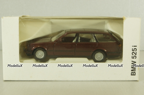 BMW 525i Touring (E34) 1987, dark red, 82229417855, Gama 1:43
