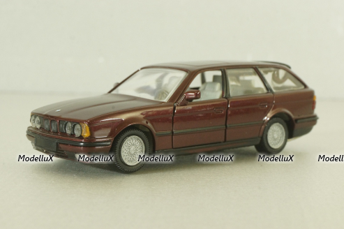 BMW 525i Touring (E34) 1987, dark red, 82229417855, Gama 1:43