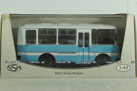 Паз-3205 автобус 1989, голубо-белый, SSM4002, SSM 1:43 Уценка!