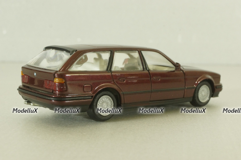 BMW 525i Touring (E34) 1987, dark red, 82229417855, Gama 1:43