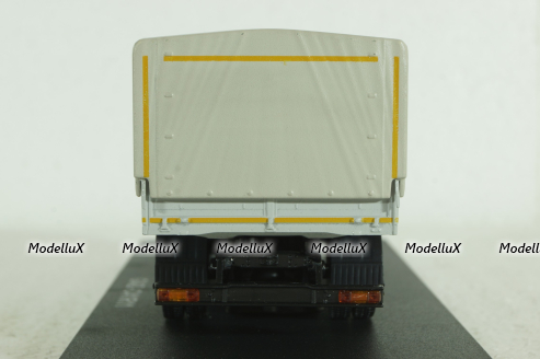 Газон Next C41R11 бортовой с тентом, зел/сер, Н232, Наш автопром 1:43