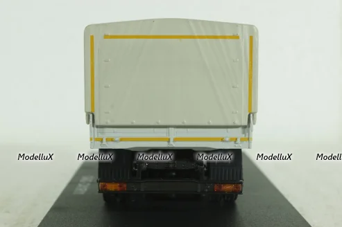 Газон Next C41R11 бортовой с тентом, зел/сер, Н232, Наш автопром 1:43