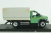 Газон Next C41R11 бортовой с тентом, зел/сер, Н232, Наш автопром 1:43