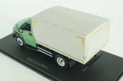 Газон Next C41R11 бортовой с тентом, зел/сер, Н232, Наш автопром 1:43