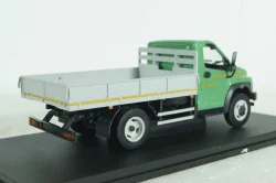 Газон Next C41R11 бортовой с тентом, зел/сер, Н232, Наш автопром 1:43