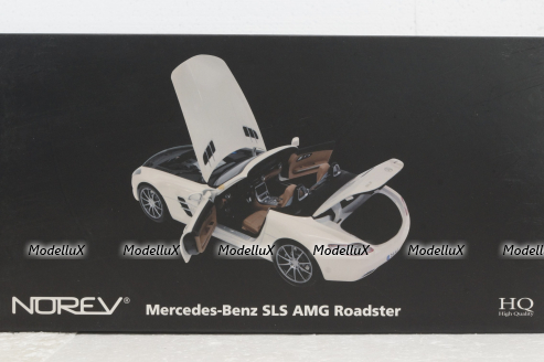 Mercedes SLS AMG Roadster R197 2009, white, 183491, Norev 1:18
