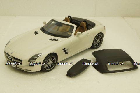 Mercedes SLS AMG Roadster R197 2009, white, 183491, Norev 1:18