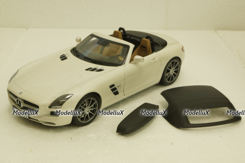 Mercedes SLS AMG Roadster R197 2009, white, 183491, Norev 1:18