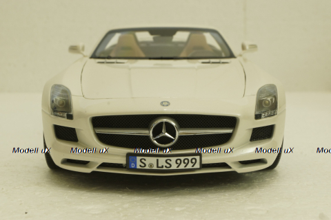Mercedes SLS AMG Roadster R197 2009, white, 183491, Norev 1:18