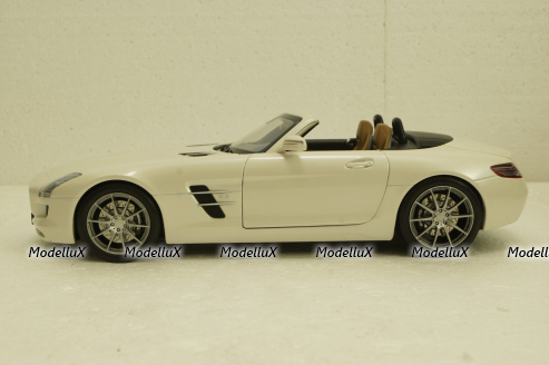 Mercedes SLS AMG Roadster R197 2009, white, 183491, Norev 1:18
