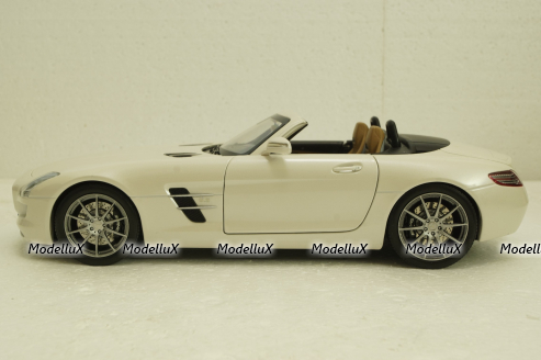 Mercedes SLS AMG Roadster R197 2009, white, 183491, Norev 1:18