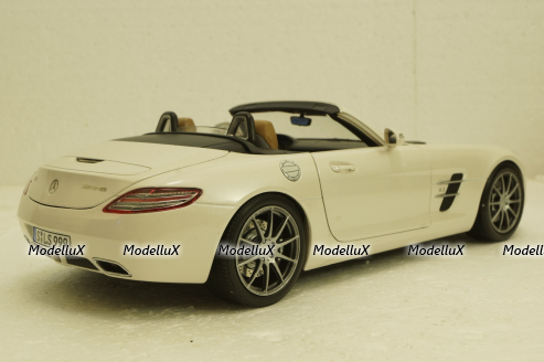 Mercedes SLS AMG Roadster R197 2009, white, 183491, Norev 1:18
