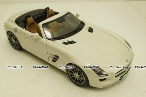 Mercedes SLS AMG Roadster R197 2009, white, 183491, Norev 1:18
