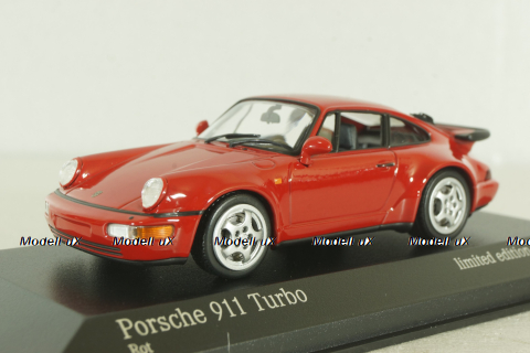 Porsche 911 (964) Turbo 1990, red, 943069106, Maxichamps 1:43