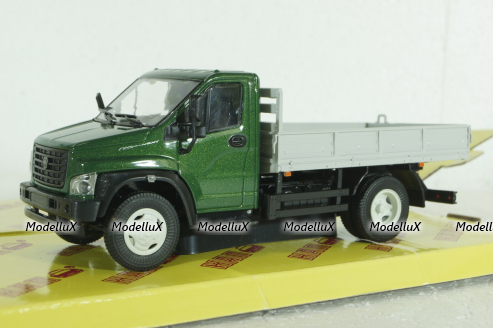 Газон Next C41R13 бортовой зел/сер, Н242, Наш автопром 1:43