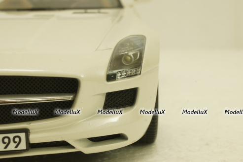 Mercedes SLS AMG Roadster R197 2009, white, 183491, Norev 1:18
