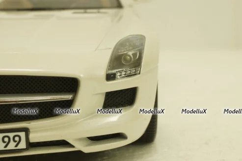 Mercedes SLS AMG Roadster R197 2009, white, 183491, Norev 1:18