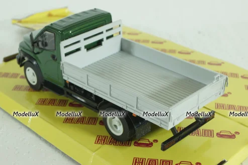 Газон Next C41R13 бортовой зел/сер, Н242, Наш автопром 1:43