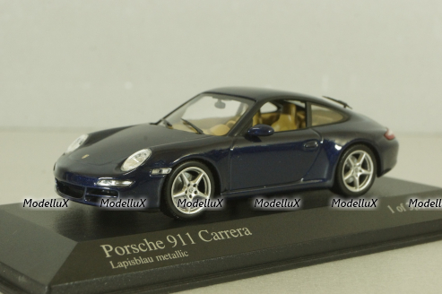 Porsche 911 (997) Carrera 2004, blue, 400063020, Minichamps 1:43