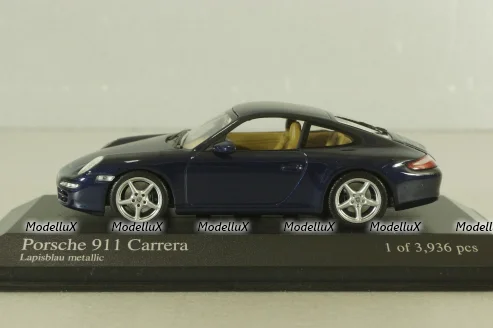 Porsche 911 (997) Carrera 2004, blue, 400063020, Minichamps 1:43