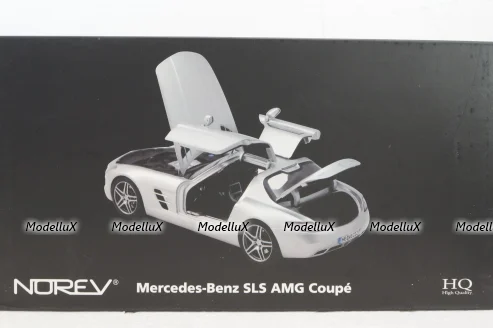 Mercedes SLS AMG Gullwing Coupe (C197) 2009, silver metallic, 183490, Norev 1:18