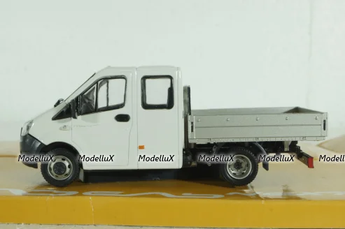 Газель Next А22R23 бортовой бел/сер, Н560, Наш автопром 1:43 уценка!