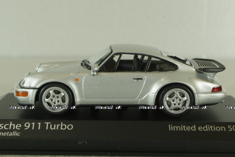 Porsche 911 (964) Turbo 1990, silver,943069104, Maxichamps 1:43