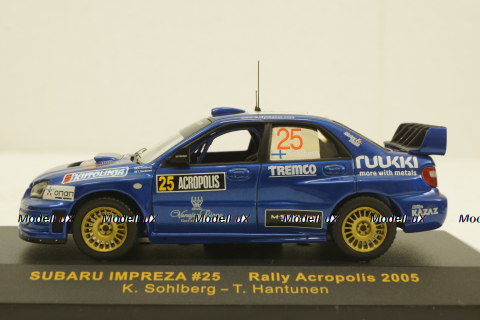 Subaru Impreza #25 Rally Acropolis 2005, K.Sohlberg/T/Hantunen, RAM199, IXO 1:43