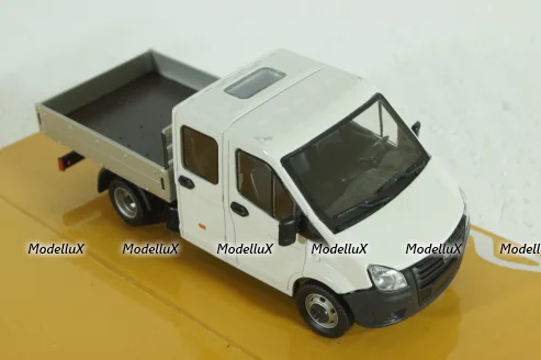 Газель Next А22R23 бортовой бел/сер, Н560, Наш автопром 1:43 уценка!