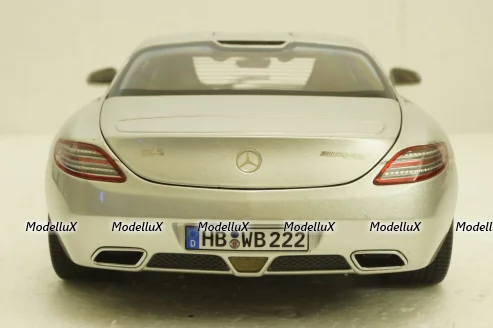 Mercedes SLS AMG Gullwing Coupe (C197) 2009, silver metallic, 183490, Norev 1:18