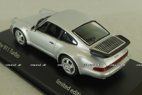 Porsche 911 (964) Turbo 1990, silver,943069104, Maxichamps 1:43