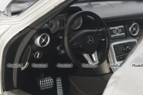 Mercedes SLS AMG Gullwing Coupe (C197) 2009, silver metallic, 183490, Norev 1:18