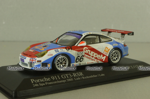 Porsche 911 GT3 RSR winner 24h Spa-Francorchamps 2005 Lieb/Rockenfeller/Luhr, 400056466, Minichamps 1:43