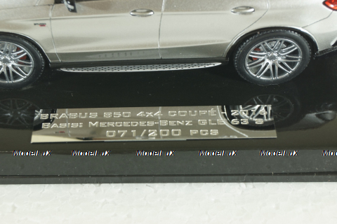 Mercedes GLE 63S COUPE, BRABUS 850  4x4 (C292) 2016, silver, 437034314, Minichamps 1:43