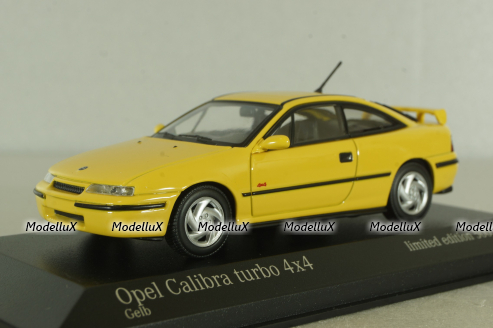 Opel Calibra Turbo 4x4 Baujahr 1989, yellow, 943045724, Maxichamps 1:43