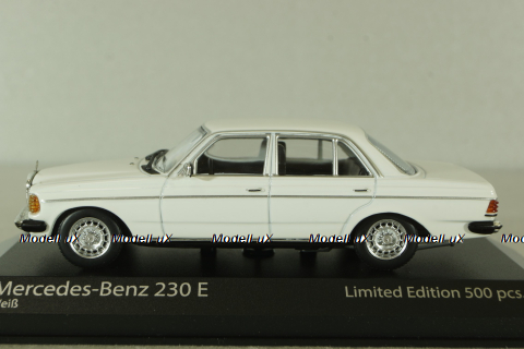 Mercedes 230E (W123) 1982, white, 94032206, Minichamps/Maxichamps 1:43